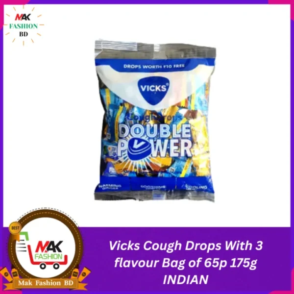 Vicks Cough Drops With 3 flavour Bag of 65p 175g INDIAN