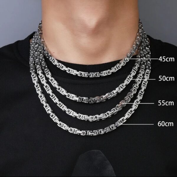 6mm Titanium Steel Cuban Wrap Necklace Fashion Hip Hop Chain No Fading Clavicle Chain Accessories